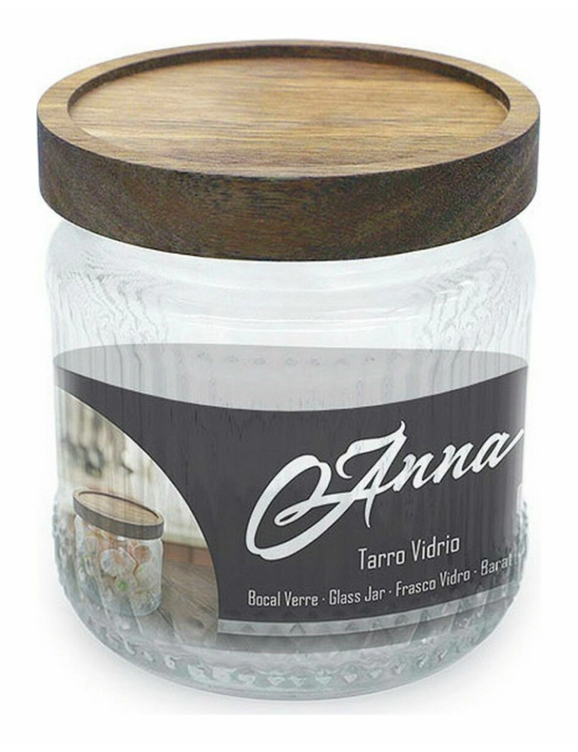 imagem de Frasco Anna Madeira Vidro 450 ml 10 x 11 cm1