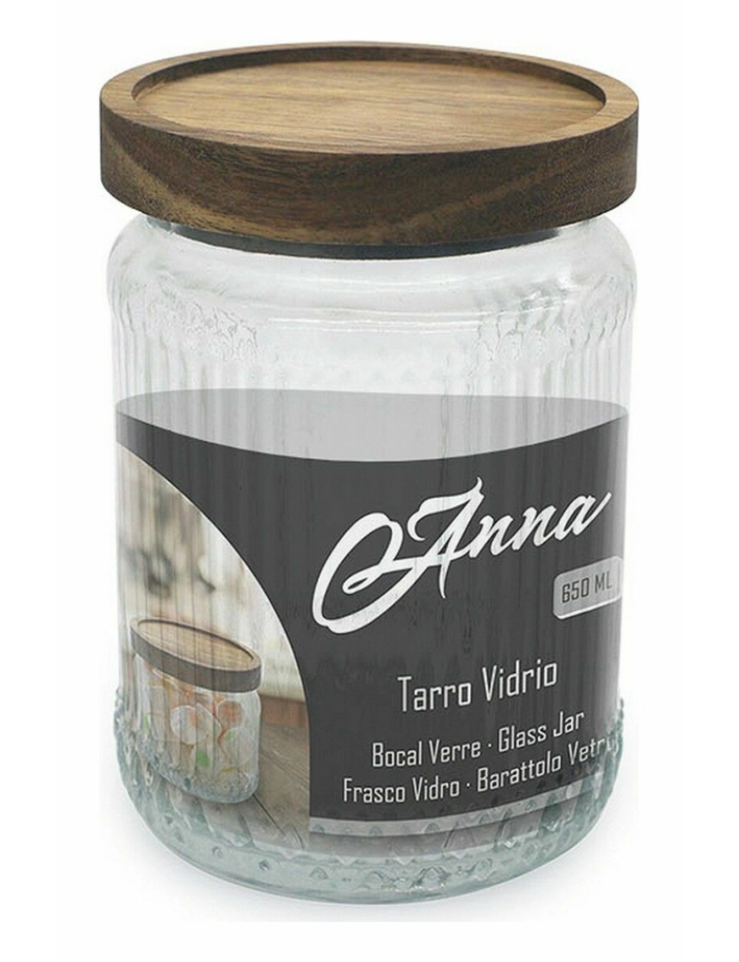 imagem de Frasco Anna Madeira Vidro 650 ml 10 x 14 cm1