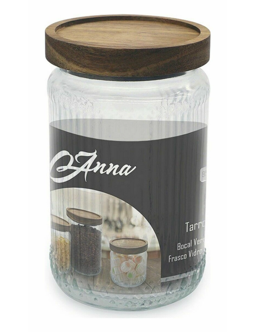 imagem de Frasco Anna Madeira Vidro 950 ml 10 x 16 cm1