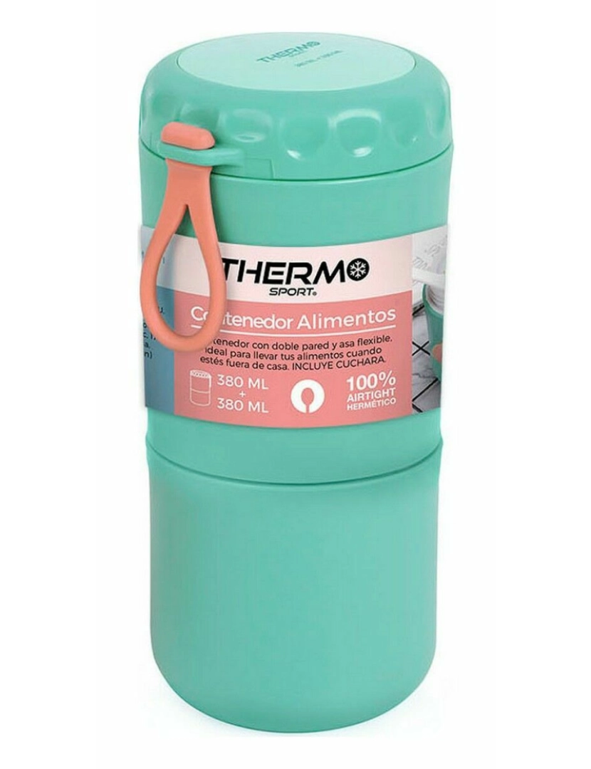 imagem de Recipiente Térmico para Alimentos ThermoSport Duplo 380 ml + 380 ml 10,5 x 9,5 x 21 cm2