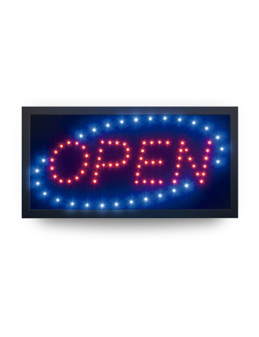 imagem de Placa Securit Open Leve LED 24 x 48 x 2 cm1