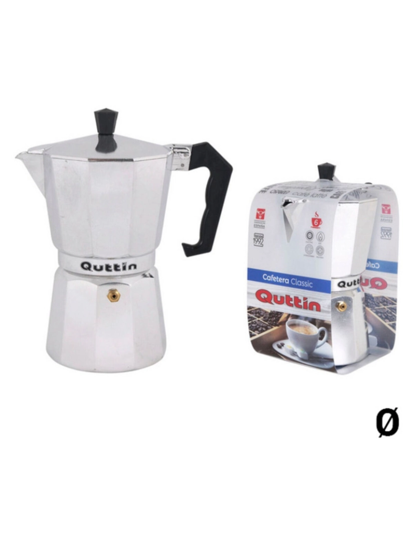 Quttin - Cafeteira Italiana Quttin Alumínio Aço inoxidável
