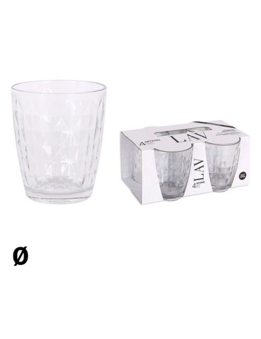 LAV - Conjunto de Copos LAV Artemis 415 ml 340 ml 415 ml (4 Unidades)