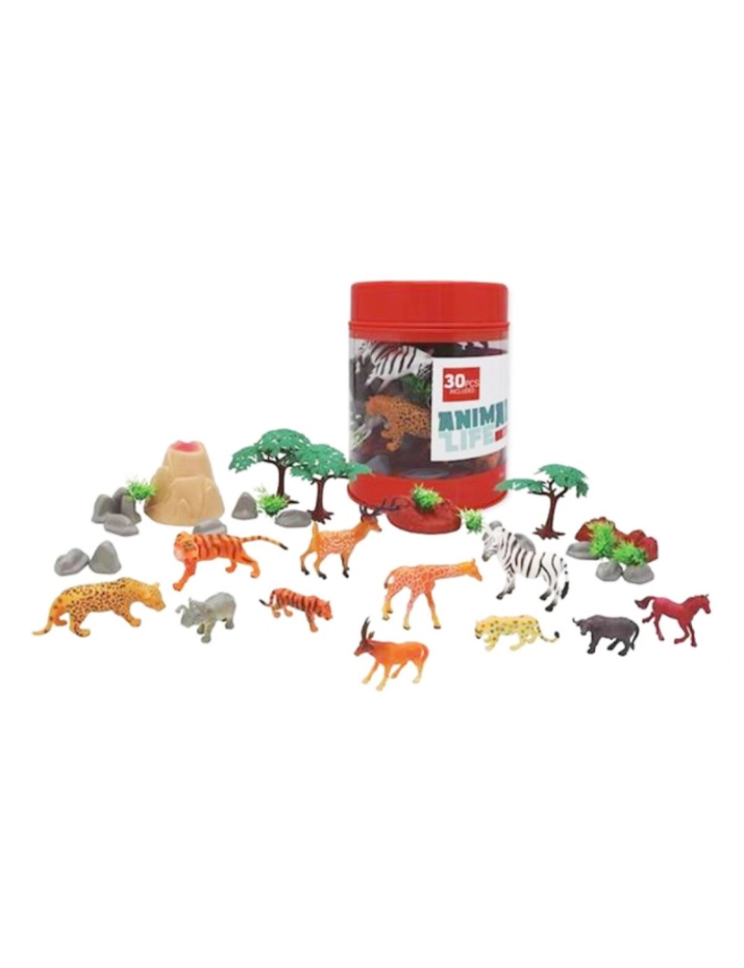 Bigbuy Fun - Conjunto Animais Selvagens (30 pcs)