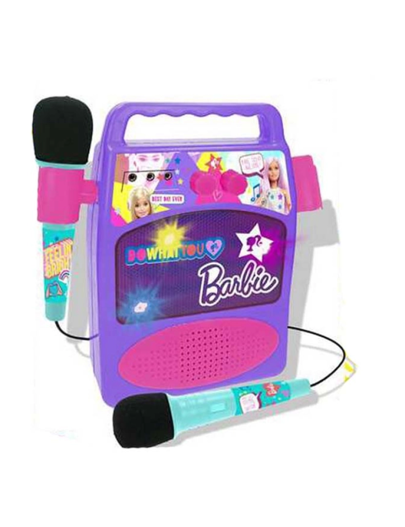 Barbie - Coluna com microfone para karaoke Barbie