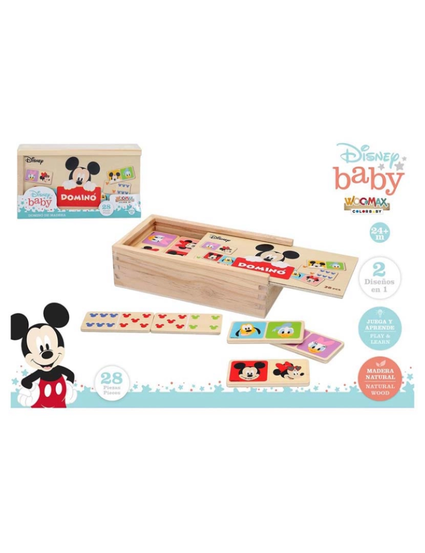 Disney - Domino Madeira 19 Cm Mickey & Minnie 48718