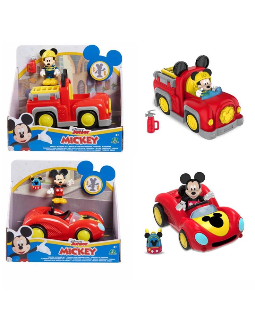 Famosa - Mickey Figura Articulada + Carro Mcc06111