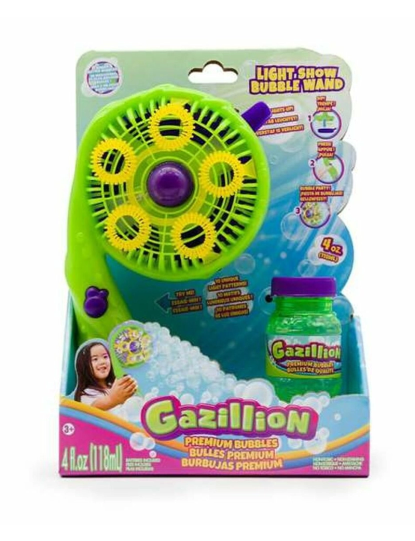 Gazillion - Pistola de Bombas de Sabão Gazillion   Luzes (237 ml)