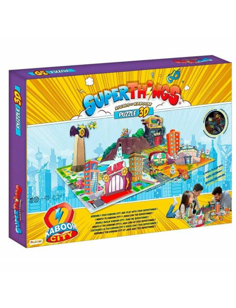 imagem de Puzzle 3D SuperThings Kaboom City 40 x 57 x 75 cm 40 x 57 x 15 cm1