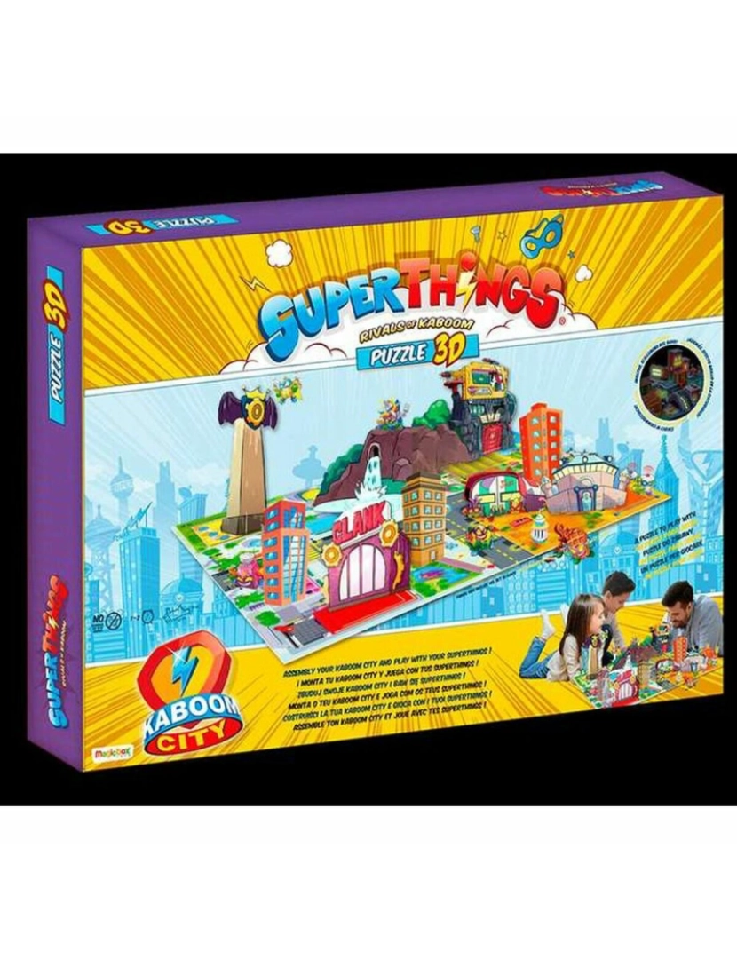 imagem de Puzzle 3D SuperThings Kaboom City 40 x 57 x 75 cm 40 x 57 x 15 cm2