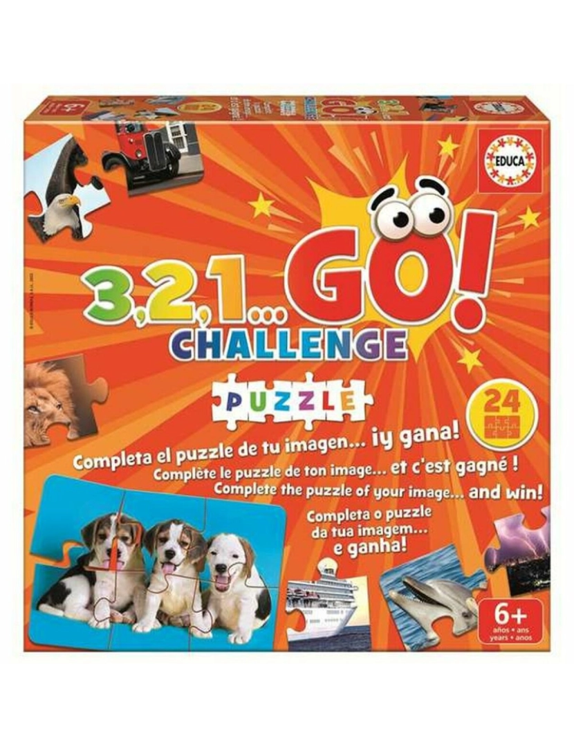 Jogo de Mesa Educa 3,2,1..Challenge Puzzle - Educa