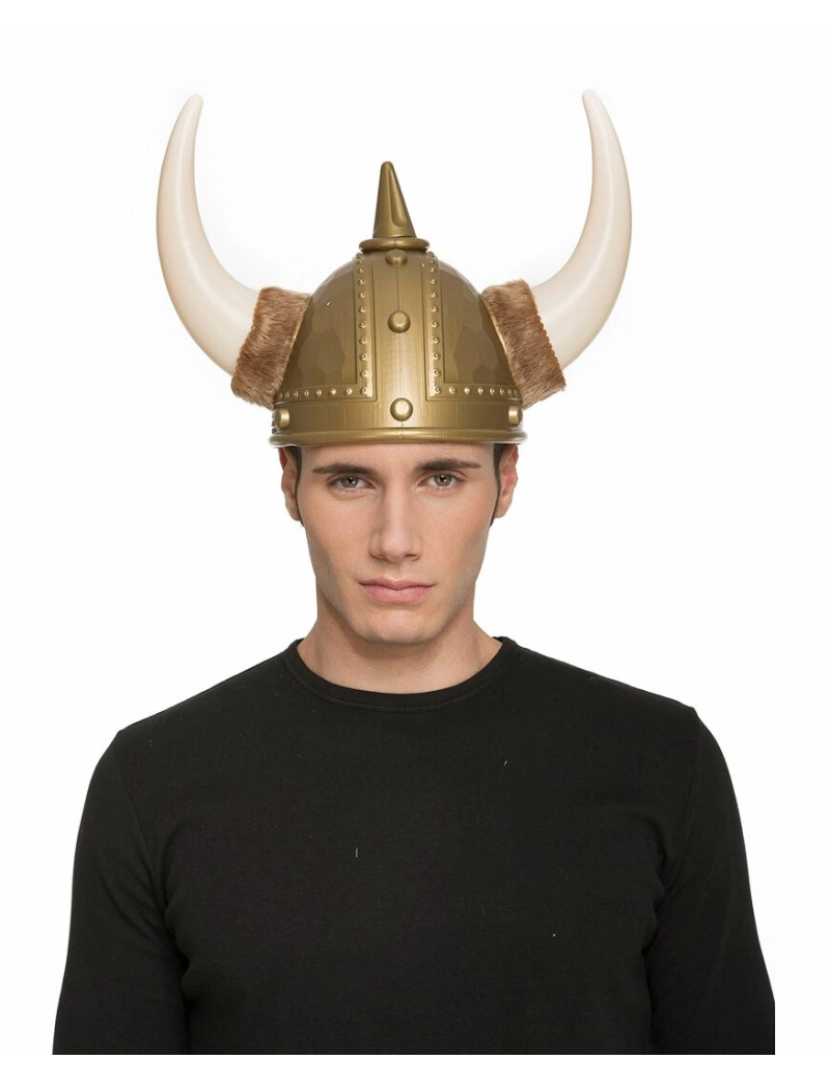 imagem de Capacete My Other Me Dourado Viking Homem1