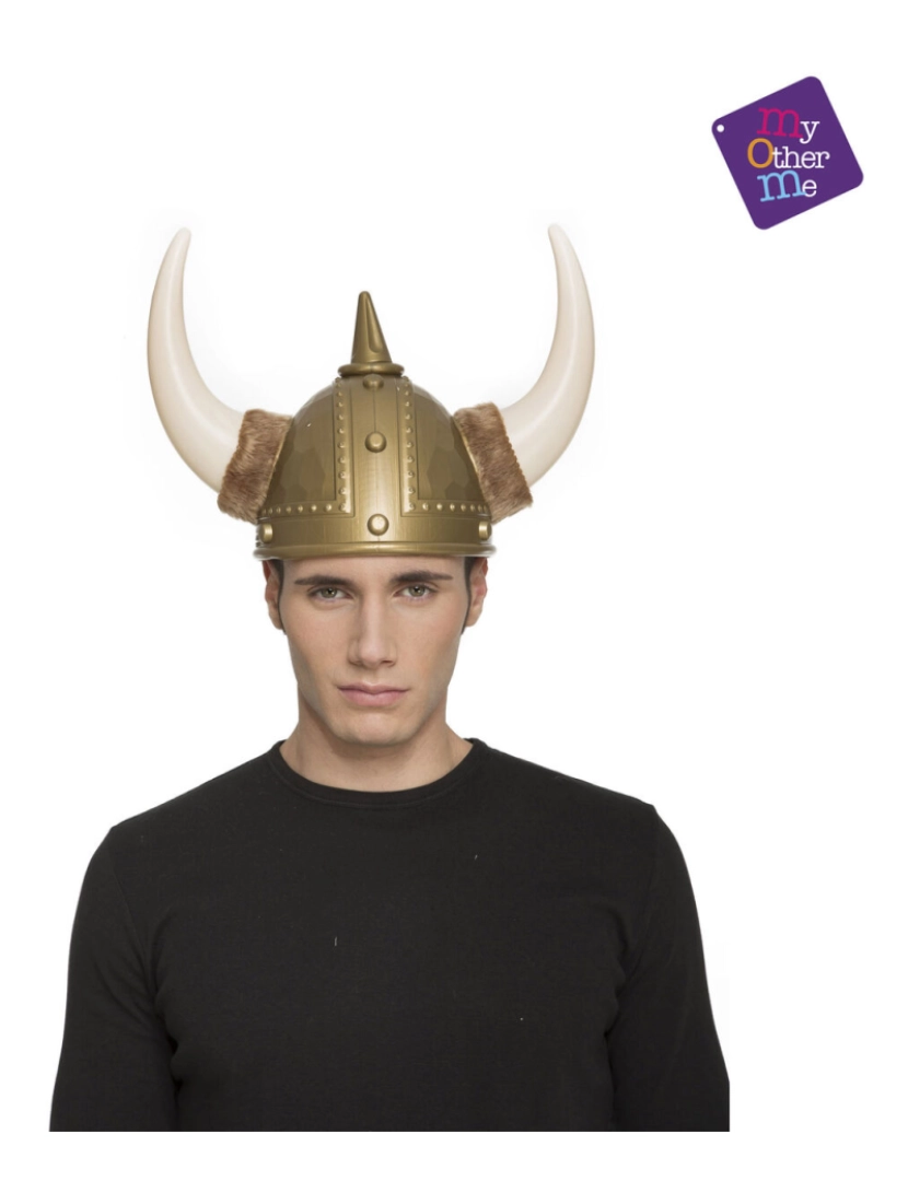 imagem de Capacete My Other Me Dourado Viking Homem2