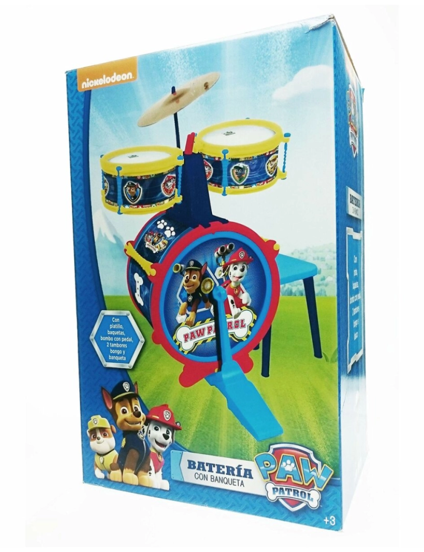 imagem de Bateria Musical The Paw Patrol Plástico 55 x 36 x 38 cm5