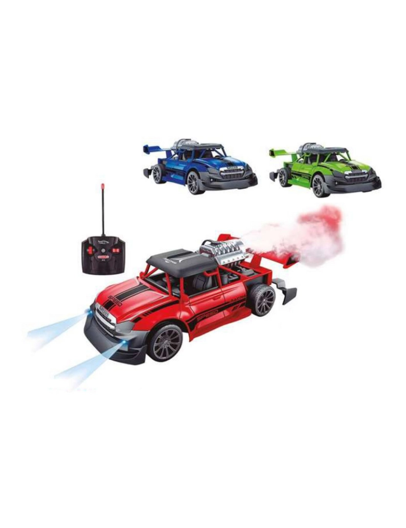 Bigbuy Fun - Carro Rádio Controlo Stunt Spray 1:20 (24,5 x 12 x 11,5 cm)