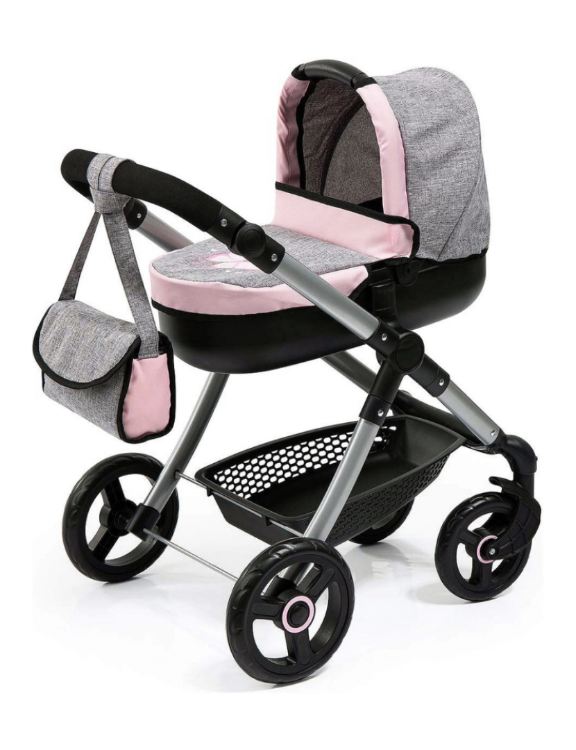 Reig - Carrinho para Bonecas Reig Stule Pram Cinzento 63 cm