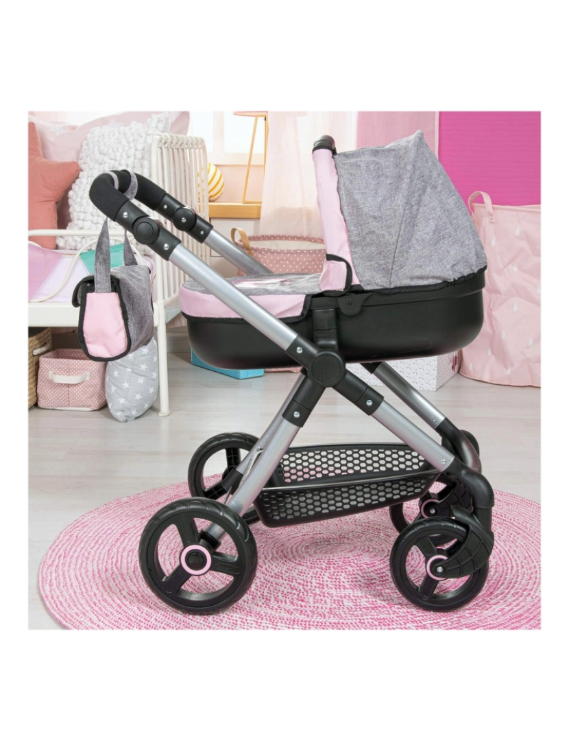 imagem de Carrinho para Bonecas Reig Stule Pram Cinzento 63 cm2