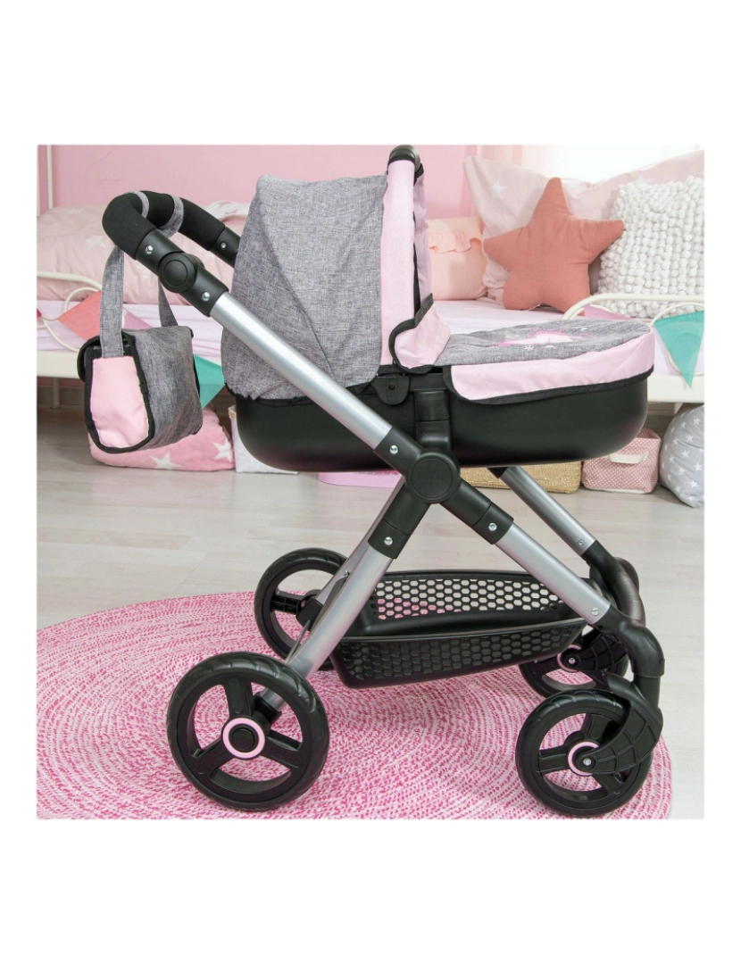 imagem de Carrinho para Bonecas Reig Stule Pram Cinzento 63 cm3