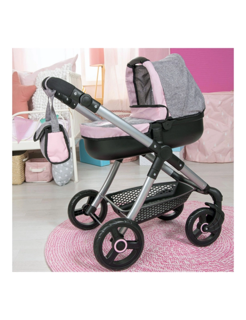 imagem de Carrinho para Bonecas Reig Stule Pram Cinzento 63 cm5