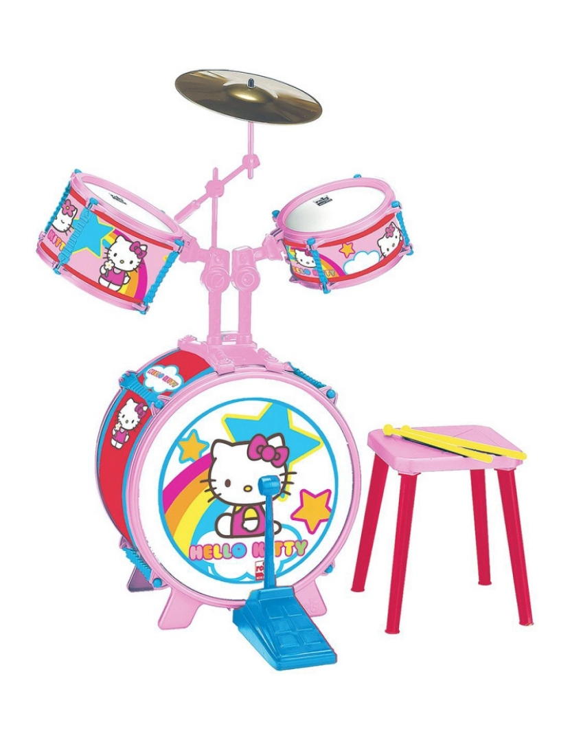 Hello Kitty - Bateria Musical Hello Kitty   Plástico
