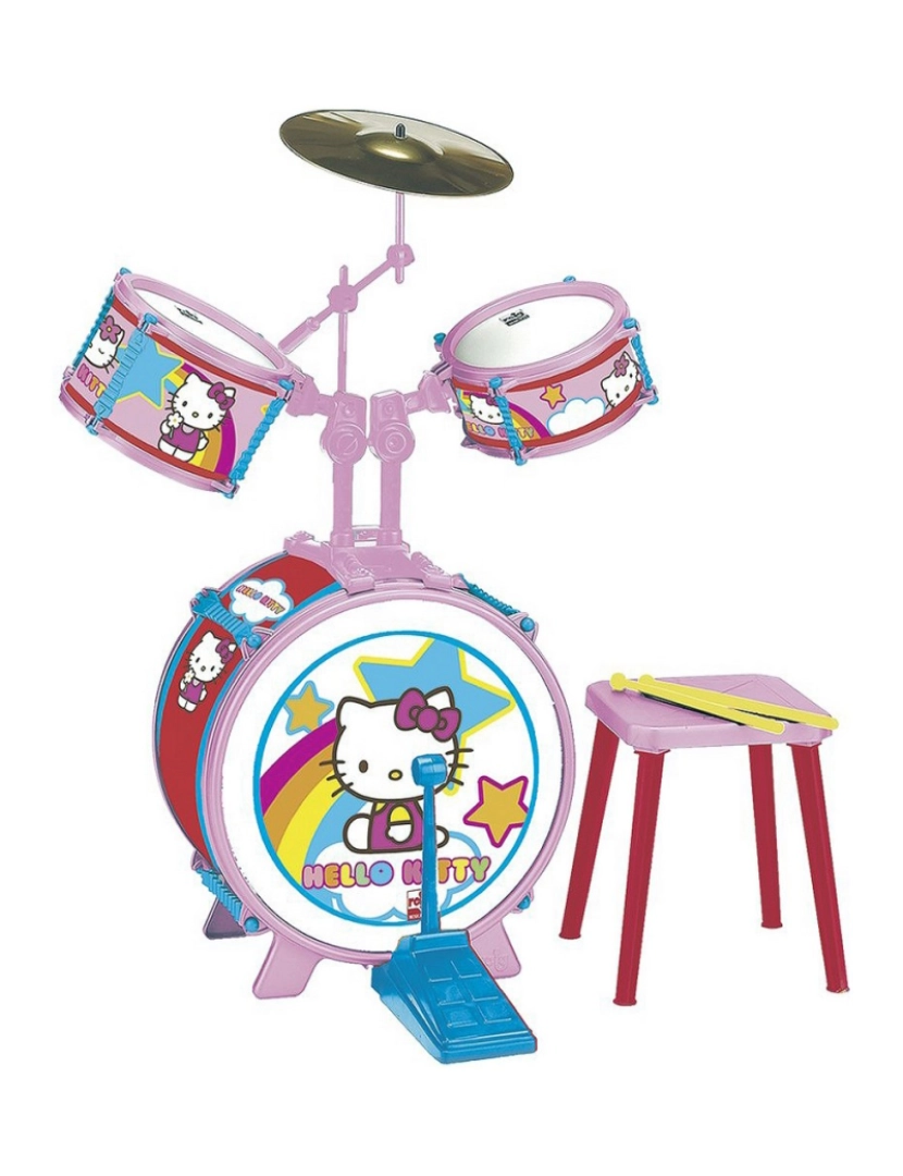 imagem de Bateria Musical Hello Kitty   Plástico2