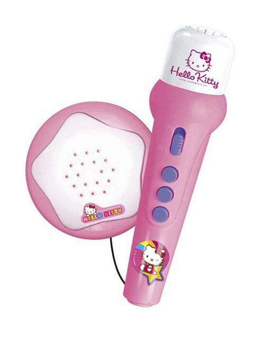 Hello Kitty - Microfone para Karaoke Hello Kitty Rosa Choque