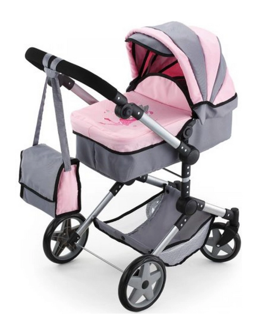 Reig - Carrinho para Bonecas Reig Pram Neo Pro Cinzento 57 cm