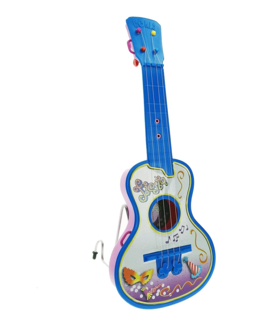 Reig - Guitarra Infantil Reig Party 4 Cordas Azul Branco