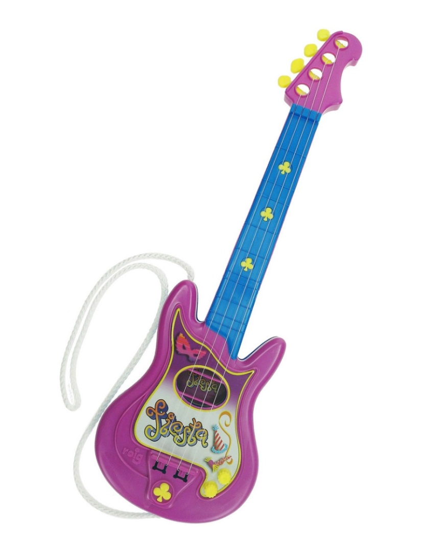Reig - Guitarra Infantil Reig Party 4 Cordas Elétrica Azul Roxo