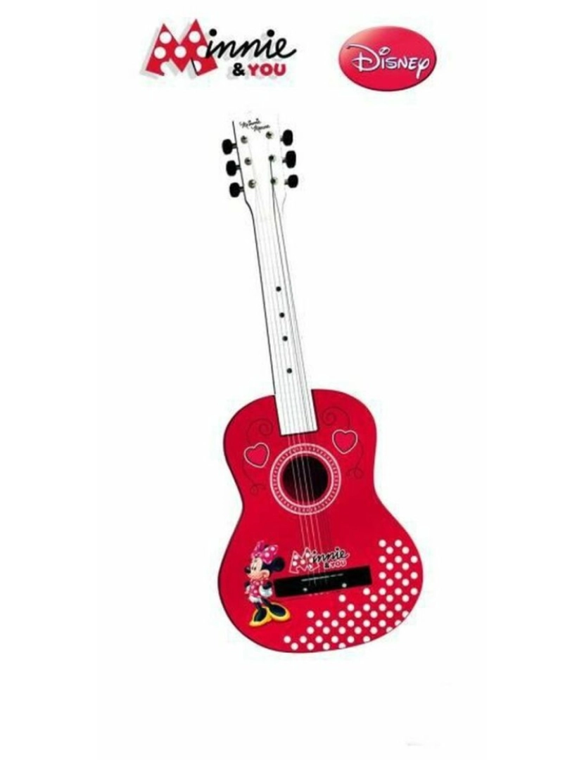 Minnie Mouse - Guitarra Infantil Minnie Mouse Vermelho