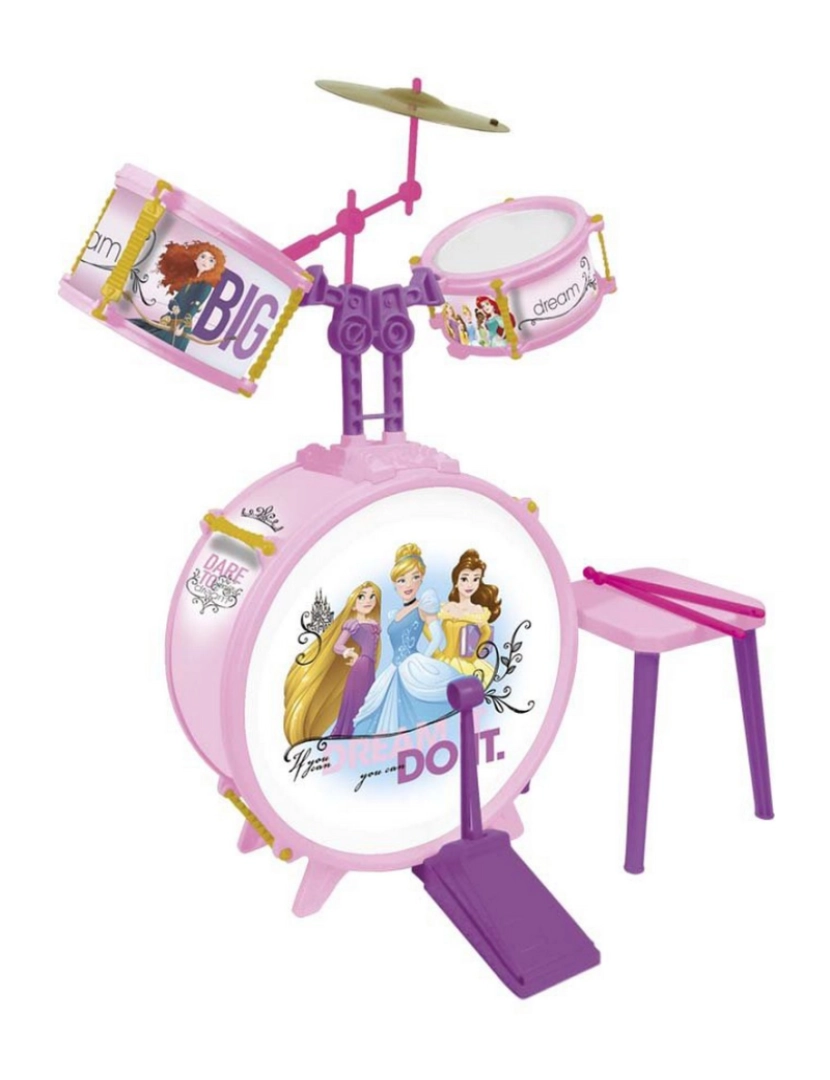imagem de Bateria Musical Princesses Disney Princesas Disney Plástico1