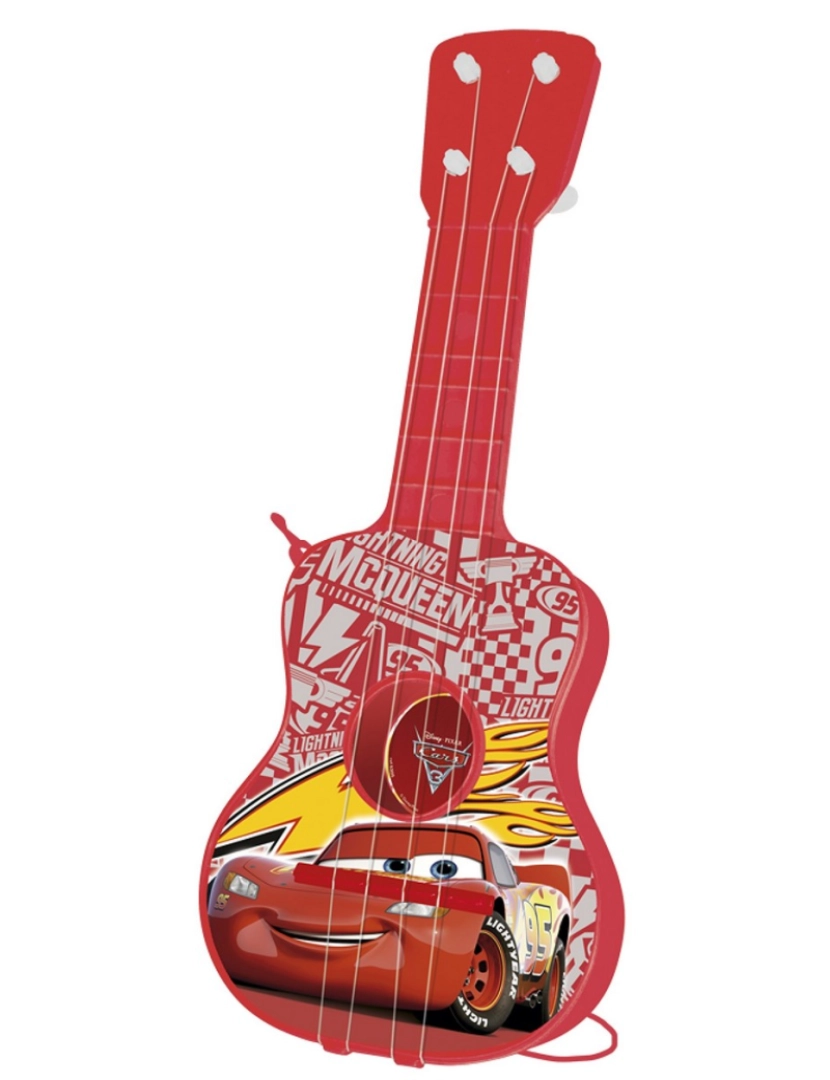 Cars - Brinquedo musical Cars Guitarra Infantil Vermelho