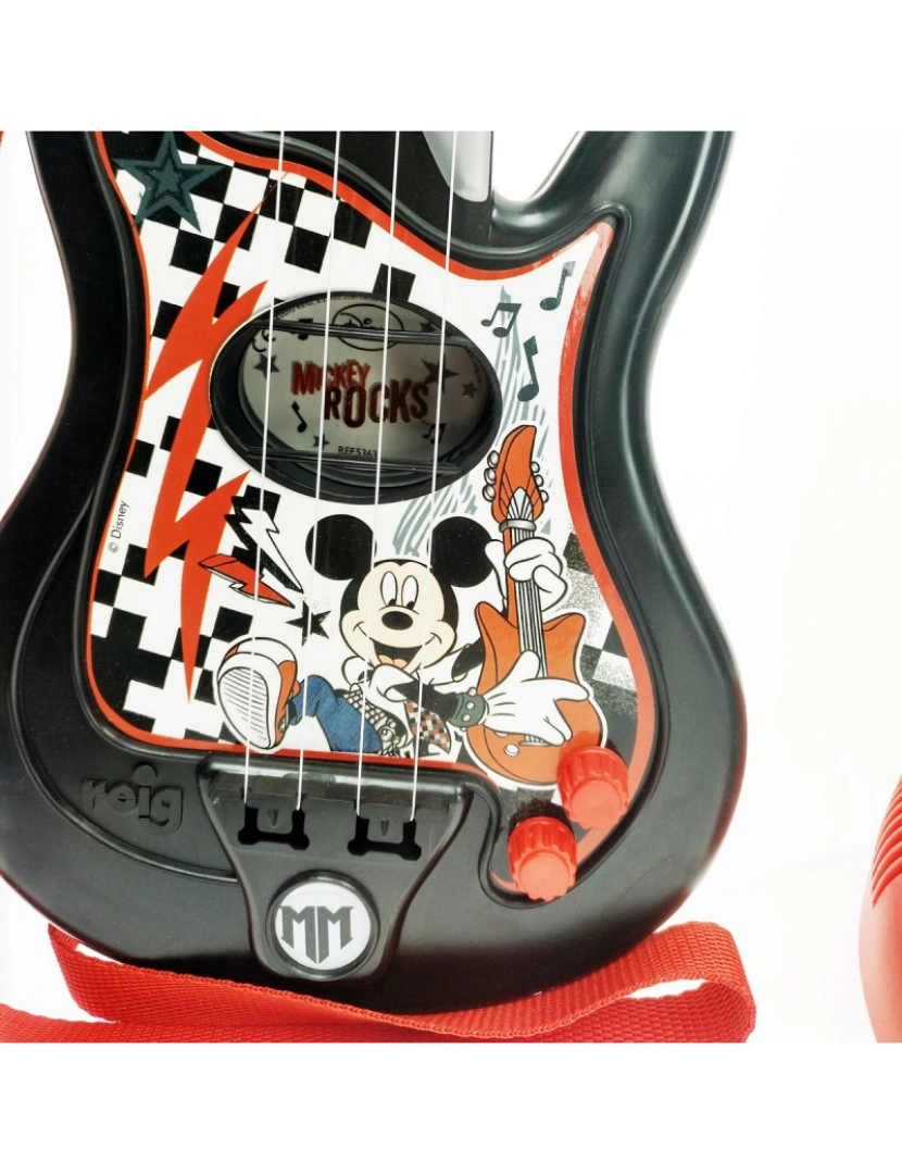 imagem de Brinquedo musical Mickey Mouse Microfone Guitarra Infantil2