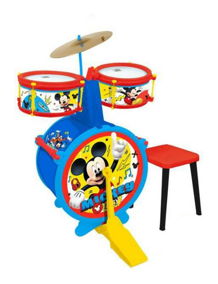 Mickey Mouse - Bateria Musical Mickey Mouse Banqueta