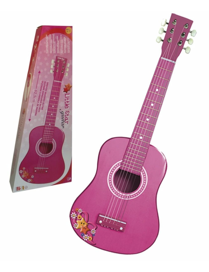 imagem de Guitarra Infantil Reig Cor de Rosa2