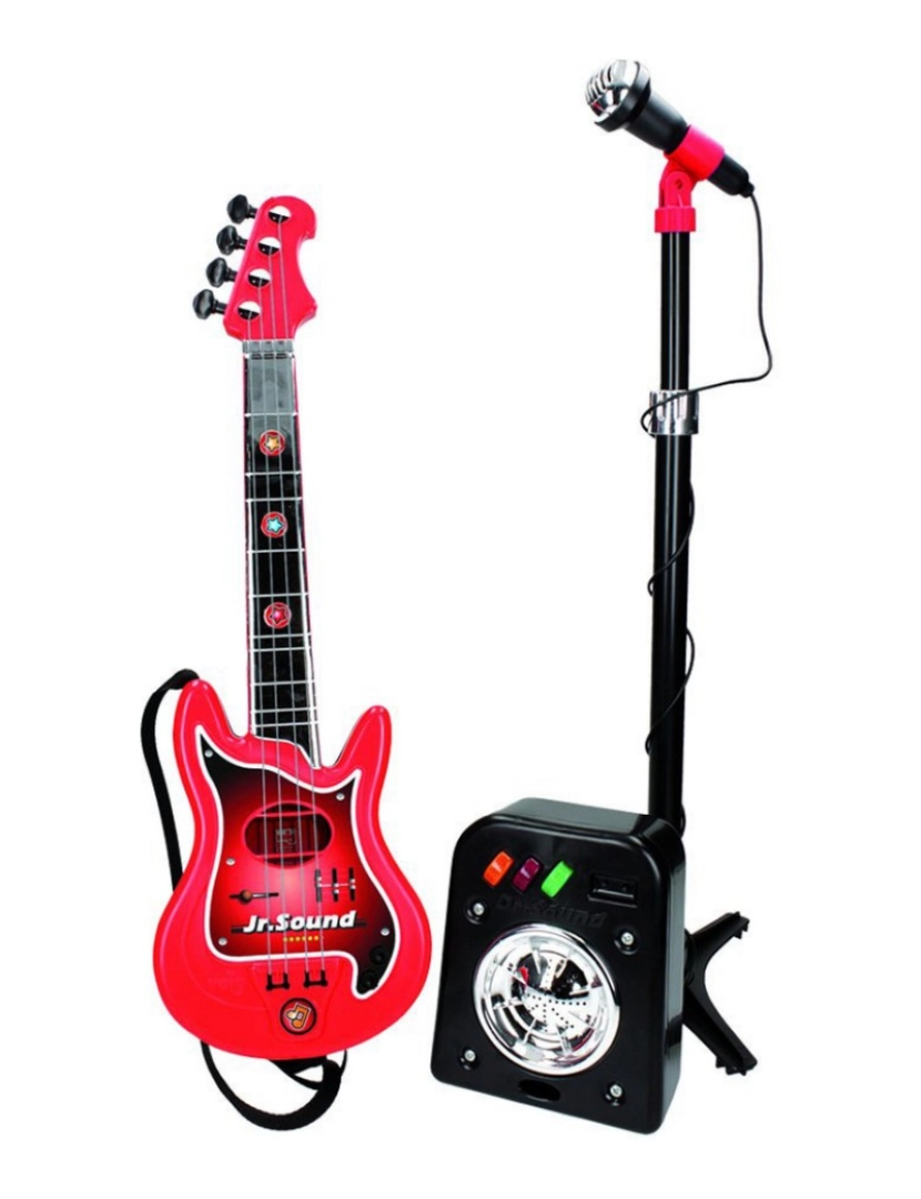 Reig - Guitarra Infantil Reig Microfone Vermelho