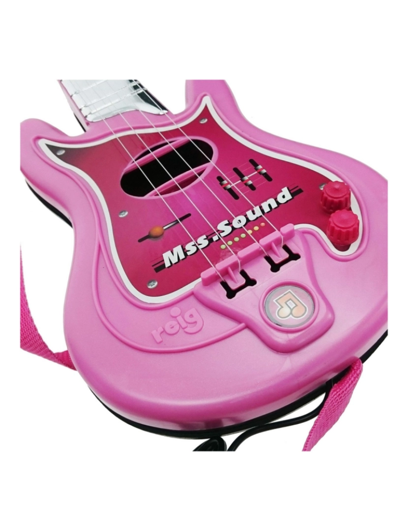 imagem de Guitarra Infantil Reig Microfone Cor de Rosa3