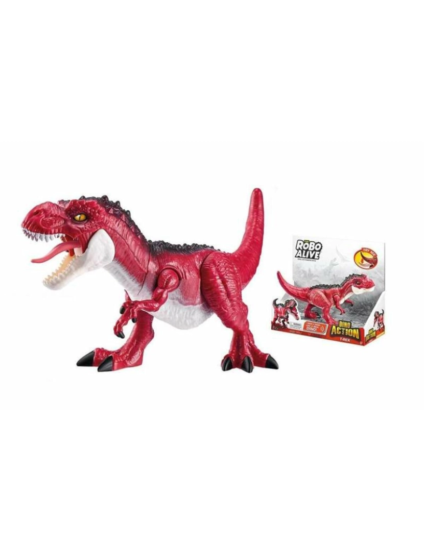 Zuru - Dinossauro Zuru Robo Alive: Dino Action T- Rex Vermelho Figura articulada