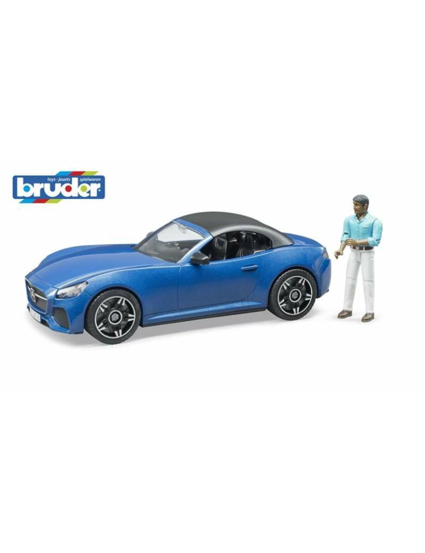 Bruder - Carrinho de brincar Bruder Roadster Azul Boneco