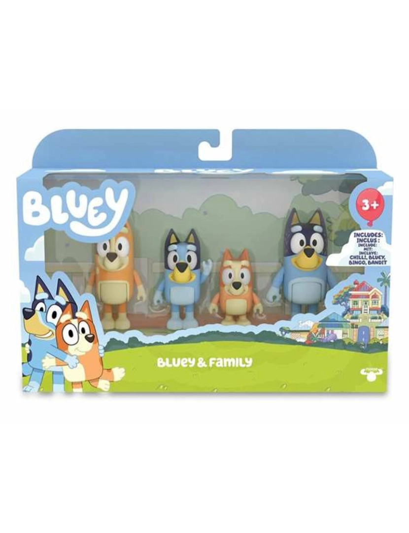Bluey - Conjunto de Figuras Bluey Family 6 cm