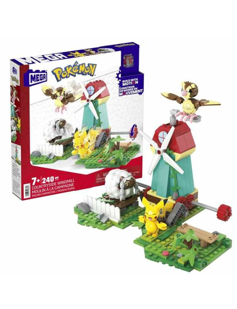 imagem de Jogo de Construção Pokémon Mega Bloks Countryside Windmill 240 Peças1
