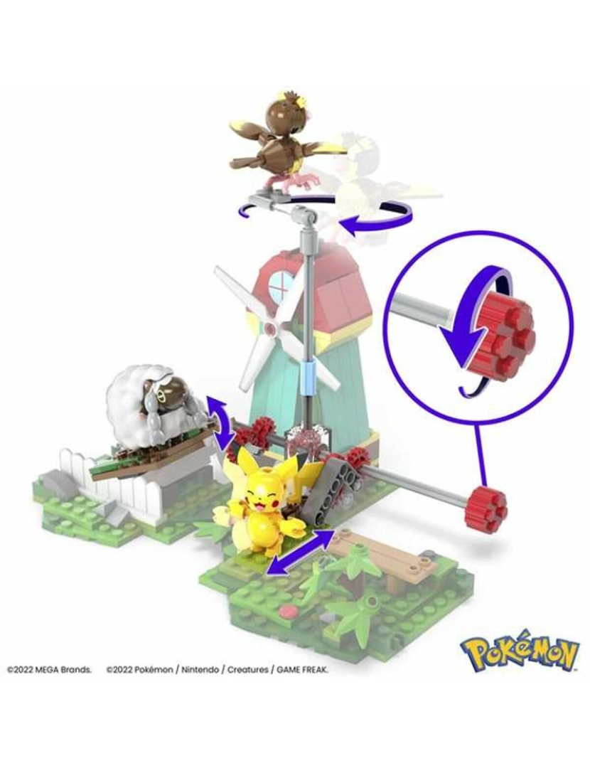 imagem de Jogo de Construção Pokémon Mega Bloks Countryside Windmill 240 Peças4