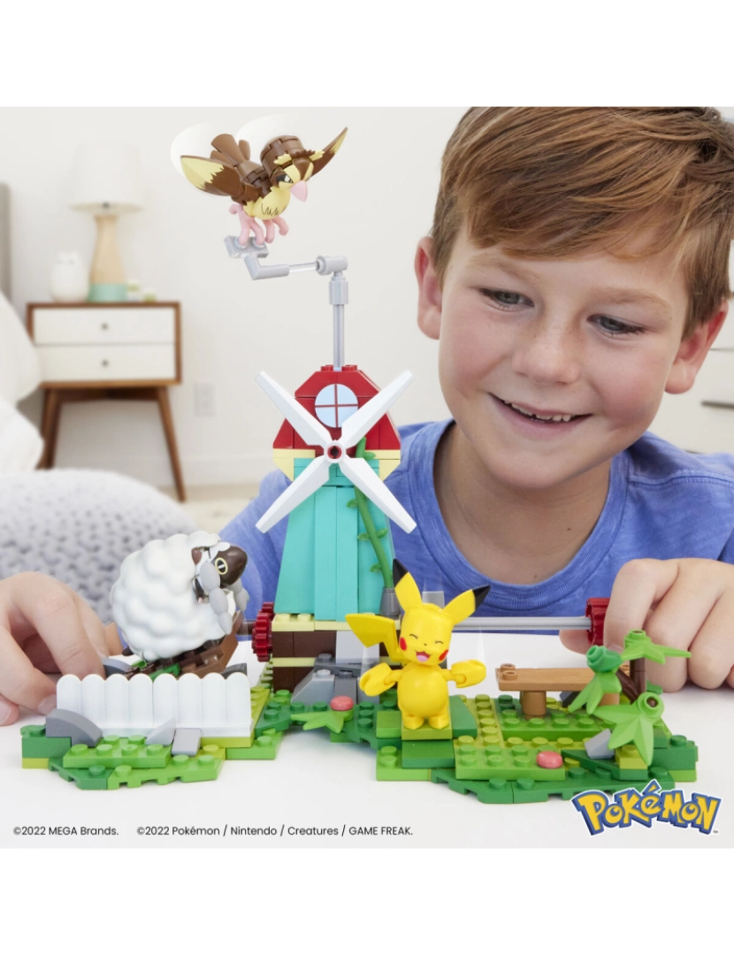 imagem de Jogo de Construção Pokémon Mega Bloks Countryside Windmill 240 Peças5