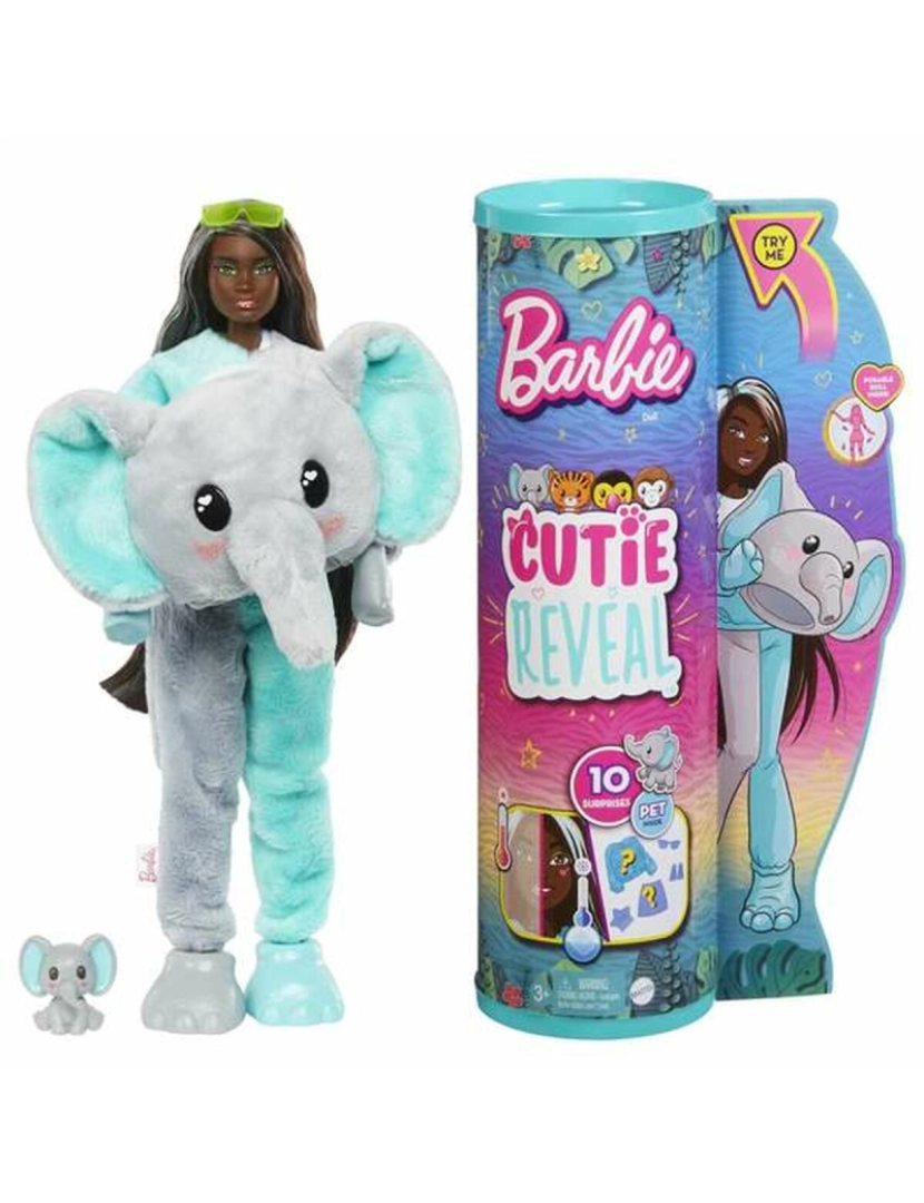 imagem de Boneca Mattel Cutie Reveal Elefante1