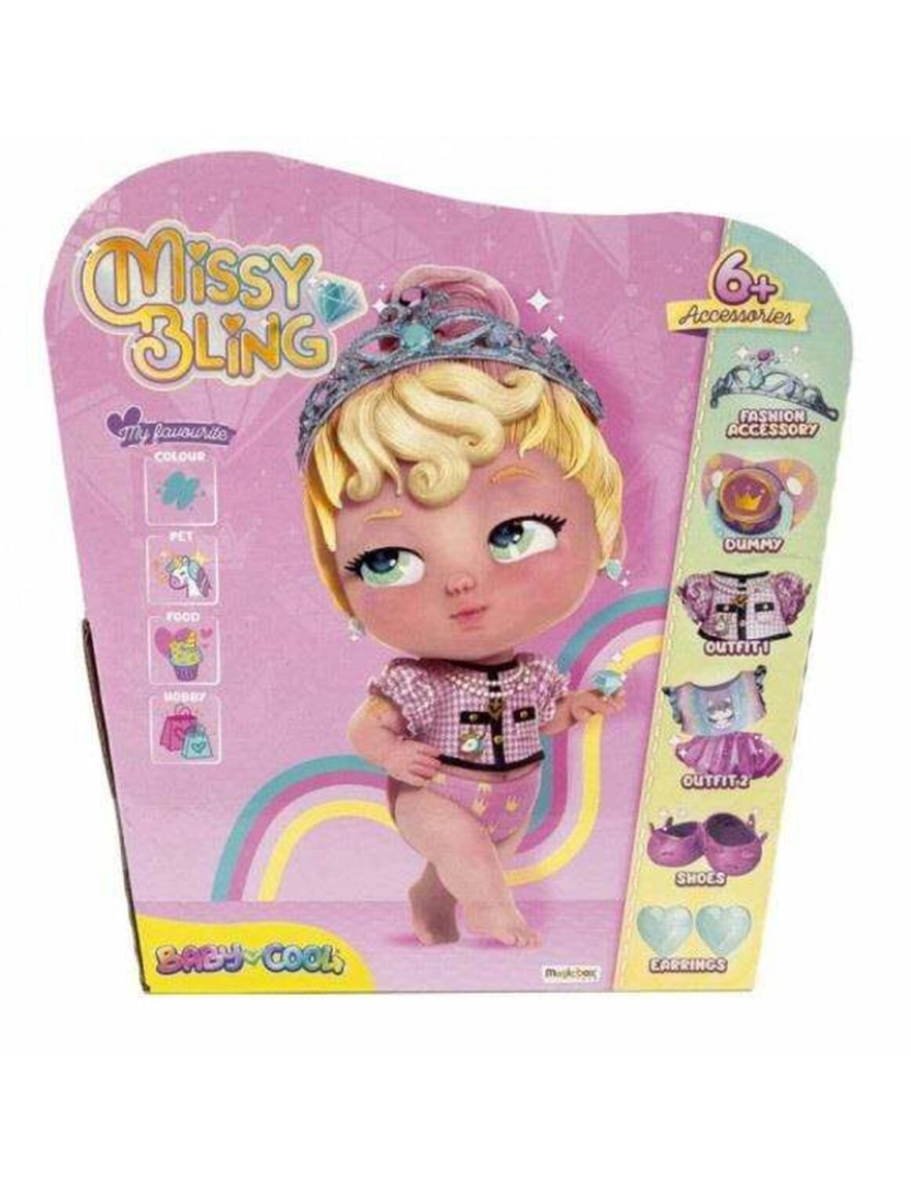 imagem de Boneca Baby Cool Myssy Bling 25,5 x 16 x 27,5 cm4