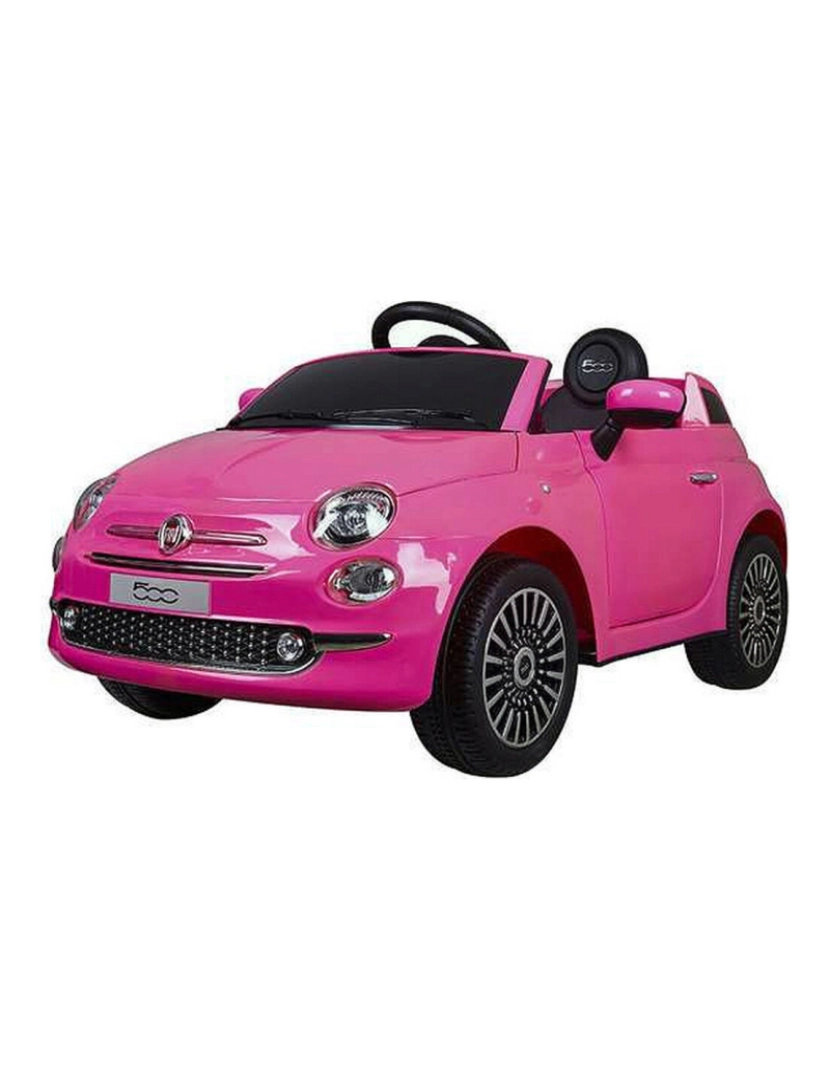 imagem de Carro elétrico para crianças Fiat 500 MP3 Cor de Rosa Com controlo remoto1