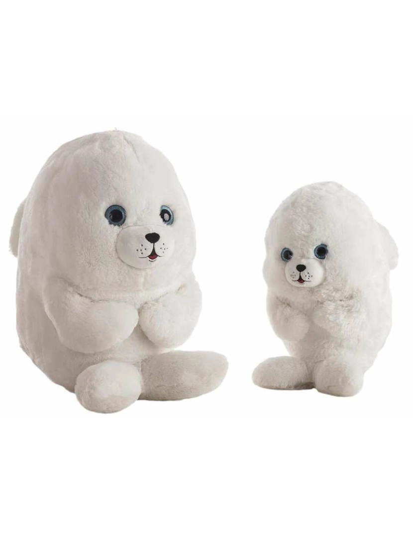 Bigbuy Fun - Peluche Foca Branco 30 cm