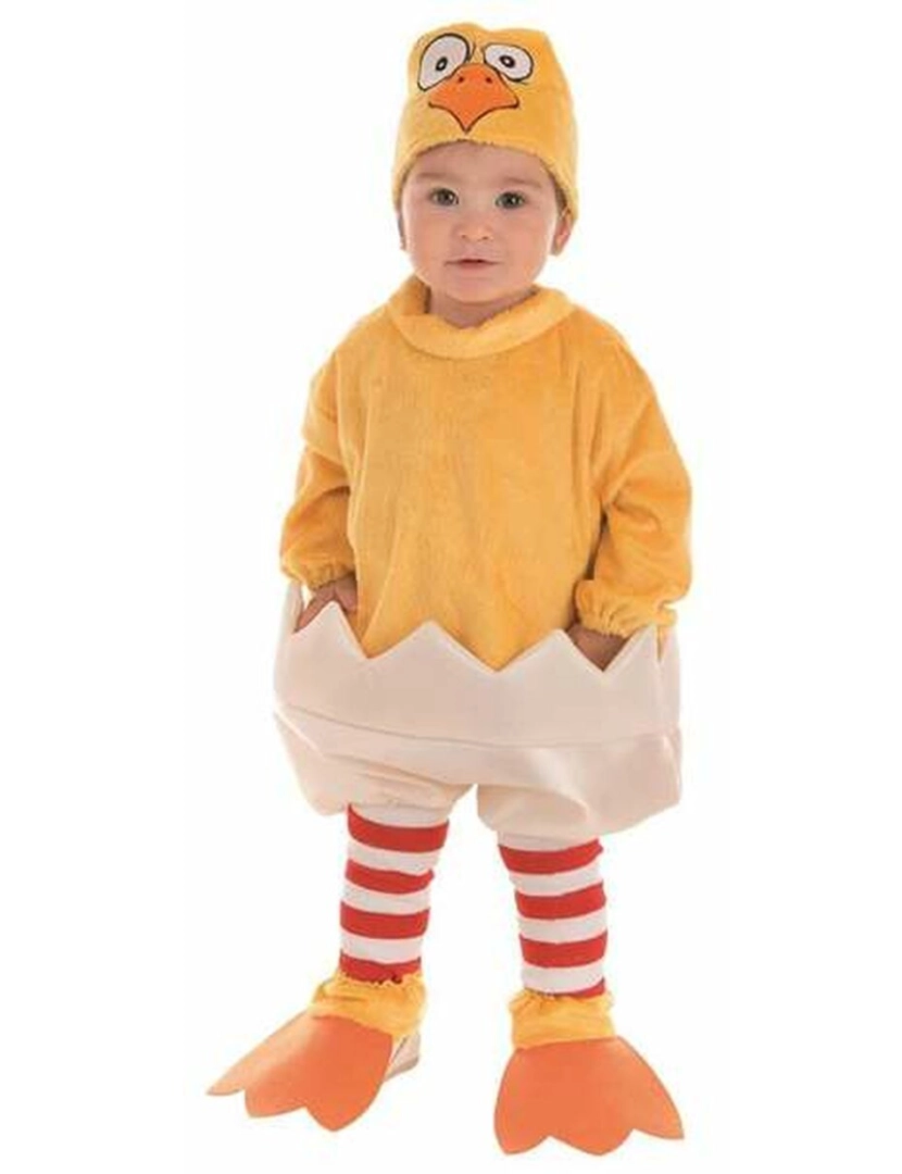 Bigbuy Carnival - Fantasia para Bebés 0-12 Meses Frango Amarelo (4 Peças)