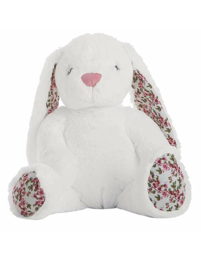 Bigbuy Fun - Peluche Flowers Coelho Branco 40 cm