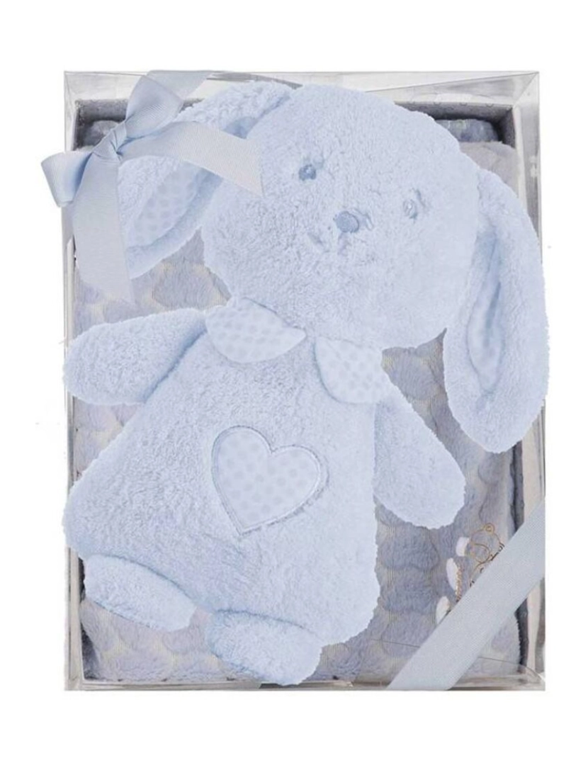 imagem de Manta para Bebé Peluche Azul 100 x 75 cm1
